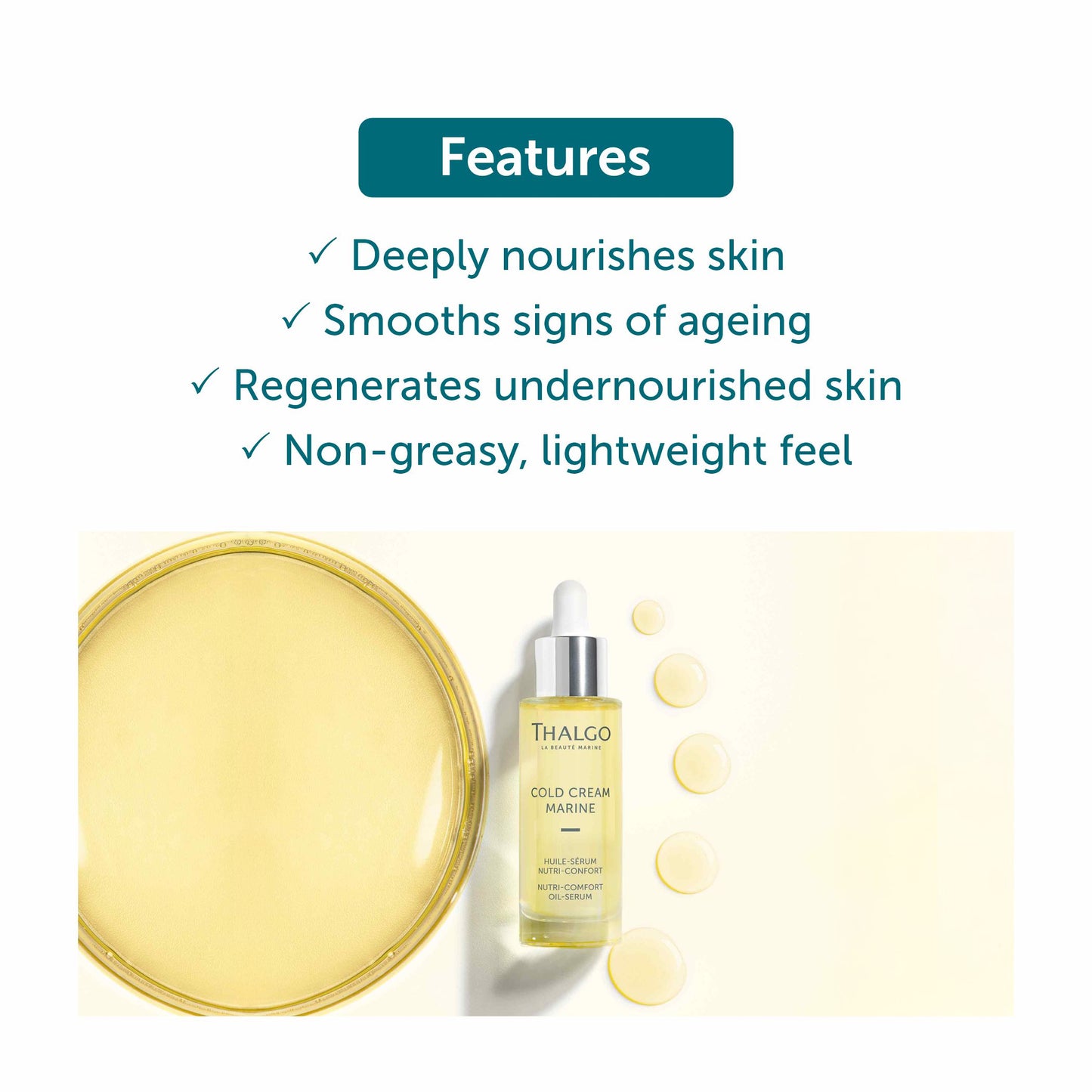 Thalgo Nutri-Comfort Oil-Serum - Replenishes & Regenerates - 30ml